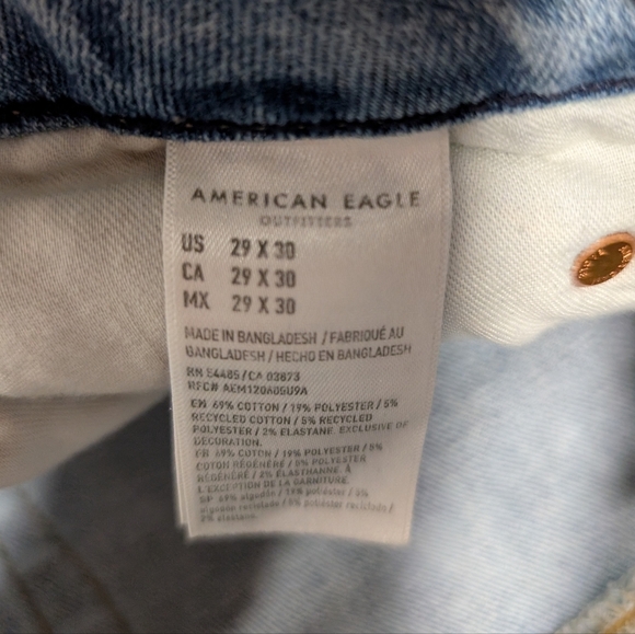 American Eagle Outfitters Men's‎ Blue Distressed Airflex + Jeans Size 29x30 - Picture 6 of 6